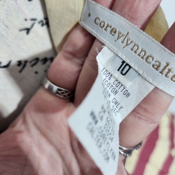 Corey Lynn Calter Striped Dress with Black Waistband - Picture 4 of 4